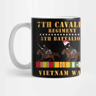 5th Battalion,  7th Cavalry Regiment - Vietnam War wt 2 Cav Riders and VN SVC X300 Mug